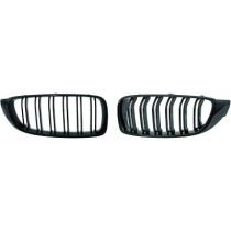 BMW 4-Serie F32/F33/F36 13-21 Dubbelribbad Blanksvart Sportgrill / Njurar Sport-Look DIEDERICHS